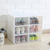 6Pcs/set Shoe Organizer Drawer Transparent Plastic Shoe Storage Box Rectangle PP Thickened Shoes Organizer Drawer Shoe Boxes