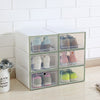 6Pcs/set Shoe Organizer Drawer Transparent Plastic Shoe Storage Box Rectangle PP Thickened Shoes Organizer Drawer Shoe Boxes