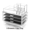 CHOICEFUN Transparent Plastic Home Drawer Desk Desktop Storage Box Organiser Clear Acrylic Makeup Make Up Organizer For Cosmetic