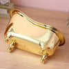 Gold Silver Sundries Storage Box Mini Bathtub Soap Jewelry Storage Box Makeup Organizer Container Desktop Sundry Storage Case