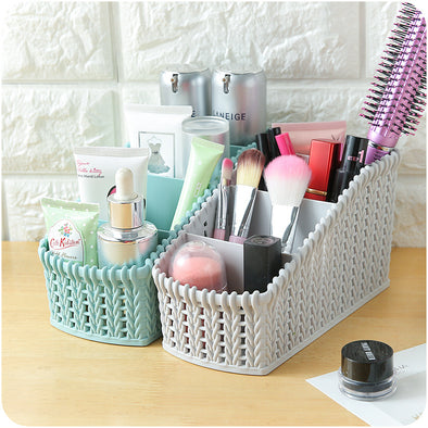 Desktop Sundries Storage Box Makeup Organizer For Cosmetic Make Up Brush Storage Case Home Office Bathroom Storage Box