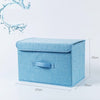 cotton Fabric Cube Storage Box Cartoon Embroidery Laundry Basket for Cupboard Drawer showcas storage holders Toys organizer bins