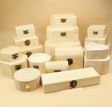 1pcs Fine small wooden box jewelry storage box wooden gift box