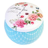 Small Fresh Personality Candy Box Drum-shaped Candy Cookie Box Rose Tea Pot Tin Box Festive Party Supplies Household Storage