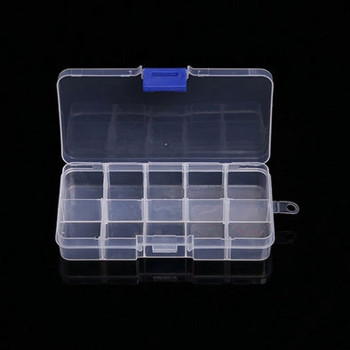 Portable 10/15/24/36 Grids Adjustable Plastic Jewelry Beads Pills Nail Tips Storage Box Case Container Home Supplies